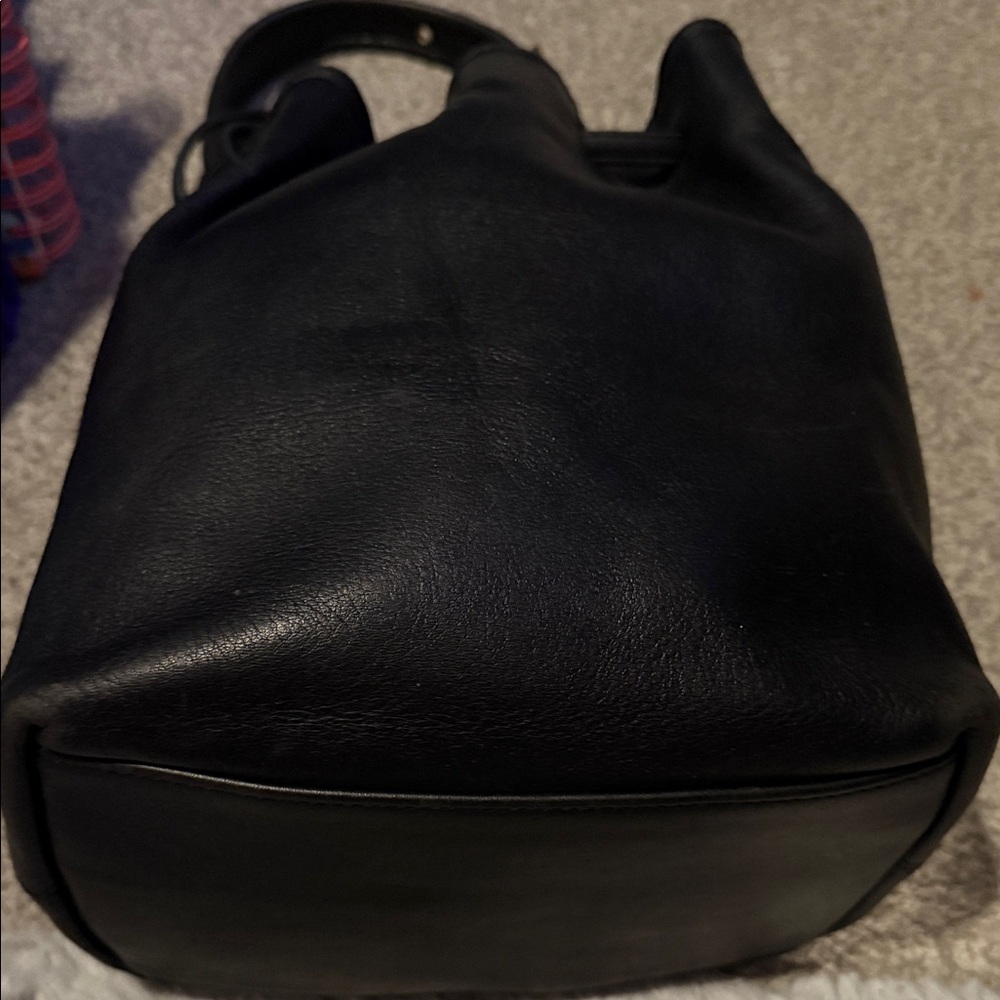 Coach Rare Vintage Black Leather Bag - Picture 7 of 9